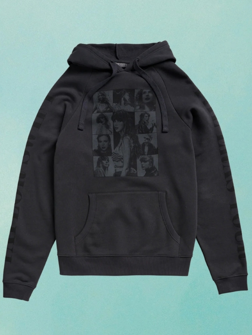 Taylor Swift Eras Tour Black Graphic Pullover Hoodie